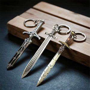 कस्टम एनीमे तलवार ब्लेड आकार कीचेन जस्ता मिश्र धातु मार्शल आर्ट ब्रांडेड माल निंजा प्रशंसक कुंजी आकर्षण कॉमिक सम्मेलन उपहार - Product Image 4