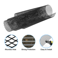 Grille de voiture en alliage d'aluminium, maille diamantée 6x12mm, filet anti-insectes noir, 100cm de long, 33cm de large, pour la mise à niveau et la rénovation