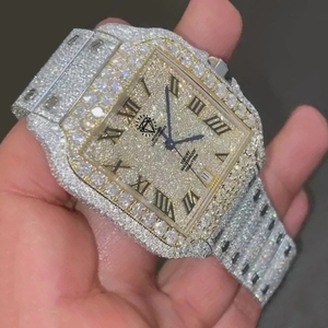 นาฬิกาผู้ชายดีไซน์หรูหราสไตล์ฮิปฮอป ผ่านการทดสอบ<span class=keywords><strong>เพชร</strong></span> ประดับ<span class=keywords><strong>เพชร</strong></span>โมอิสซาไนต์สี D เกรด <span class=keywords><strong>VVS</strong></span>  ตัวเรือนสแตนเลสสตีล 904L  กระจกแซฟไฟร์ - Product Image 5