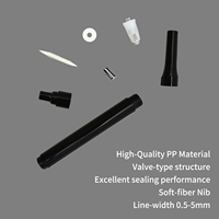 Marqueurs souples noirs vides de 0,5 à 5 mm compatibles sans encre – Vente en gros