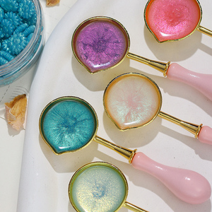 Perles de cire à cacheter de couleur unie <span class=keywords><strong>ou</strong></span> <span class=keywords><strong>mixte</strong></span>, 150 pièces, forme tournesol irisée effet aurore, pour sceau de cire - Product Image 3