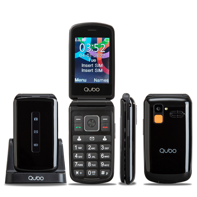 P-210NW 4G Mid-End Seniors Phone Flip Dual SIM Keypad with SOS Button French/Spanish/German 5C-1000mAh Battery IP54 Waterproof