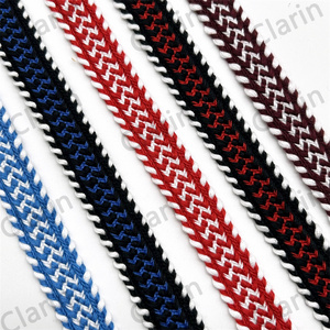 เว็บบิ้งผ้าฝ้ายลายก้างปลาคุณภาพสูงขนาด <span class=keywords><strong>1</strong></span>.2 ซม. เป็นมิตรกับสิ่งแวดล้อม สำหรับอุปกรณ์ตกแต่งเสื้อผ้า สิ่งทอภายในบ้าน และกระเป๋า - Product Image 2