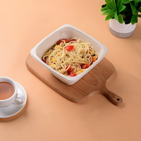 Boîtes à lunch modernes et minimalistes en pulpe de canne à sucre jetables en gros avec couvercles, contenants repas biodégradables haut de gamme 1000ml pour plats à emporter