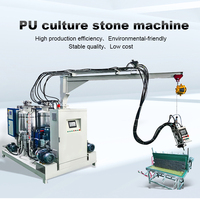 Machine de fabrication de panneaux muraux en pierre PU, ligne de production automatique de pierre artificielle contrôlée par PLC, pompe à moteur, machine de mousse personnalisée