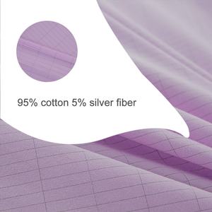 95% Organic Cotton 5% Silver Fiber Embroidered Rectangle Knitted Pillowcase Improves Sleep Home Grounding for Hotel Hospital Use - Product Image 4