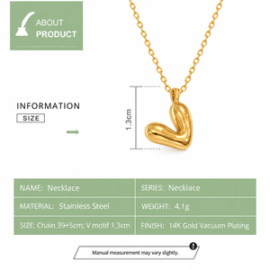 Collar con Colgante en Forma de V, Acero Inoxidable, Chapado en Oro de 14K al Vacío, Opciones de Color Dorado y Plateado - Product Image 2