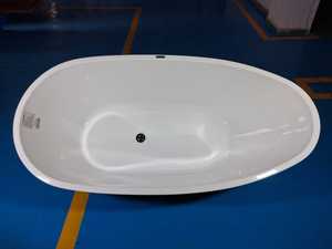 Black X-ZURA Indoor Modern Freestanding Eco-Friendly Rectangle Acrylic Soaking <b>Bath</b> Tub Massage Whirlpool Faucet Included - Product Image 5