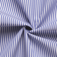 Tissu de luxe en popeline soyeuse 60S en pur coton teint en fil, à rayures et carreaux, service OEM, tissu haute densité pour chemises et uniformes scolaires