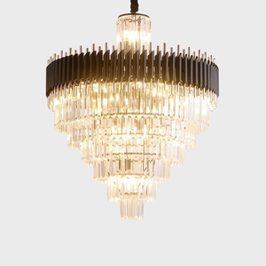 Hiện Đại Bắc Âu Tùy Chỉnh Khách Sạn Cầu Thang Trang Trí Đám Cưới Vàng Ánh Pha Lê Lớn Mặt Dây Chuyền Đèn Trần Cao Sang Trọng Đèn Chùm - Product Image 6