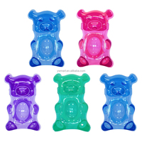 Nouvelle planche de surf transparente en forme d'ours pour enfants, flotteur de piscine, planche de surf gonflable personnalisée
