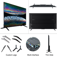 Televisor Inteligente LCD LED de 40 43 50 55 65 Pulgadas con WiFi Android HDTV Full HD para Uso Doméstico/Hotelero, Colores Opcionales