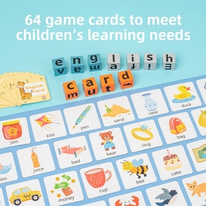 Juego de Mesa de Madera para Aprender a Deletrear Palabras en Inglés, Juego de Ortografía, Juguetes de Aprendizaje del Alfabeto, Juguetes Educativos para Niños, Populares - Product Image 1