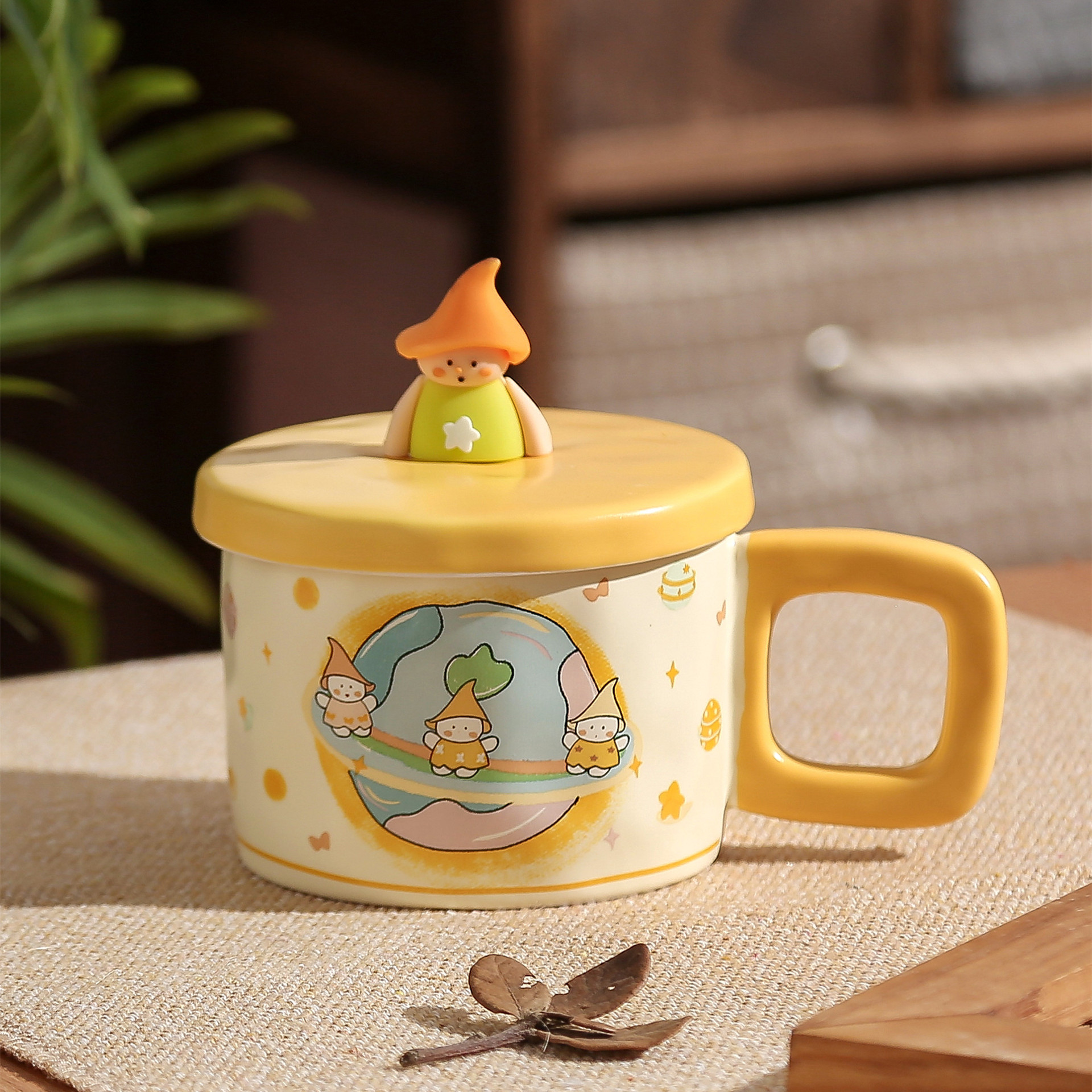 Hombre estrella amarillo adorable - con funda