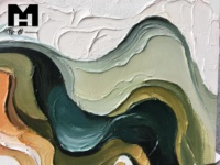Décoration d'intérieur, peinture sur toile purement peinte à la main, art mural, image, peinture à l'huile abstraite texturée 3D avec cadre pour salon