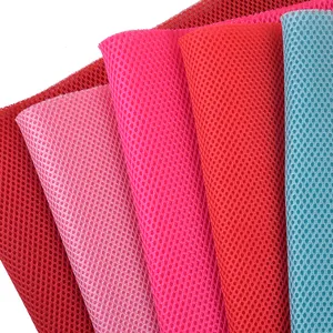 Free Sample 3D Air Mesh Fabric For Running Shoes Breathable Polyester Sandwich Mesh Fabric