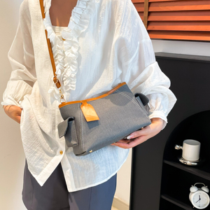 2025 été nouveau rétro Style coréen minimaliste carré sac à main femmes à la mode double sangle Zip Portable sac à bandoulière pour le printemps - Product Image 5