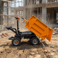 Chariot de chantier électrique à quatre roues - Conteneur en fer personnalisable OEM pour le transport d'outils industriels