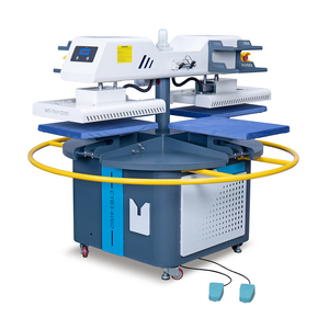 <span class=keywords><strong>Presse</strong></span> à Chaud Rotative Automatique Pneumatique à Double Chauffage et Quatre Stations J ShengHua pour T-shirts et Tissus - Product Image 5