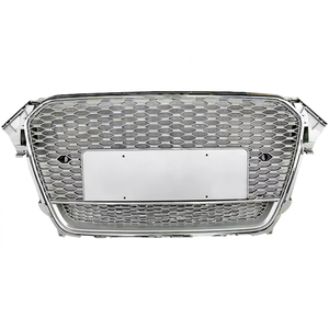 Grille avant nid d'abeille de haute qualité PNB ABS, nouveau cadre chromé, maille noire, Audi A4 S4 B8.5, refit RS4, 2013-2016, garantie de 3 mois - Product Image 1