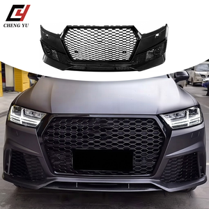 Pare-chocs avant et calandre en nid d'abeille de style RSQ7 en ABS pour <span class=keywords><strong>Audi</strong></span> <span class=keywords><strong>Q7</strong></span> SQ7 <span class=keywords><strong>4M</strong></span> Facelift 2016-2019, kit carrosserie aérodynamique extérieur, ensemble de garnitures sportives - Product Image 5