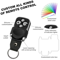Control Remoto Universal de Clonación 433MHz para Apertura de Puertas de Garaje con Duplicados de Plástico, Reemplaza Controles Remotos Inalámbricos