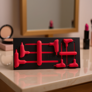 Ensemble d'éponges de maquillage, 10 pièces, outils professionnels de mélange cosmétique rouges pour l'application sur le visage - Product Image 3