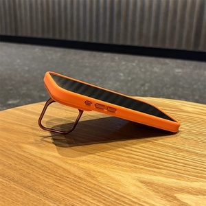 Funda para iPhone 16 15 14 13 12 11 con Soporte para Cámara y Parte Trasera Acrílica, Funda para iPhone 17 con Soporte para Cámara Naranja Antichoque - Product Image 4