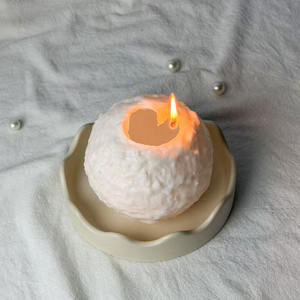 Bougie personnalisée LANJO créative sphérique à combustion spirale rotative, effet de neige fondante sur les bords, Velas - Product Image 3