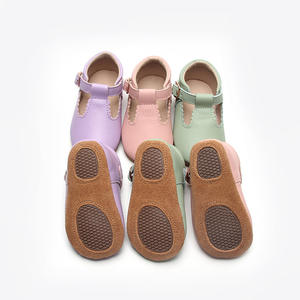 Новые дизайнерские кожаные туфли-балетки для девочек, детские туфли для новорожденных и малышей, мягкая подошва, обувь для первых шагов - Product Image 6