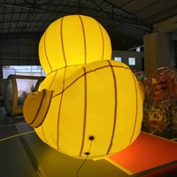 Canard jaune à éclairage LED géant direct du fabricant, adapté aux événements en plein air Décorations de dessins animés festifs
