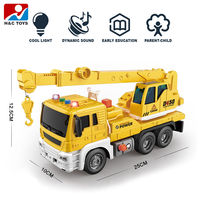 Giocattolo Educativo per Bambini: Camion Gru con Braccio Articolato in Plastica, Scala 1:16, a Frizione per Ragazzi Giocattolo Educativo per Bambini: Camion Gru con Braccio Articolato in Plastica, Scala 1:16, a Frizione per Ragazzi