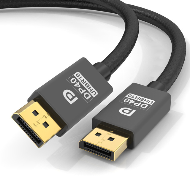 Aluminium Alloy DisplayPort 2.1 Cable 16K@60Hz 10K@60Hz 8K @120Hz 80Gbps HDR HDCP DSC Dp2.1