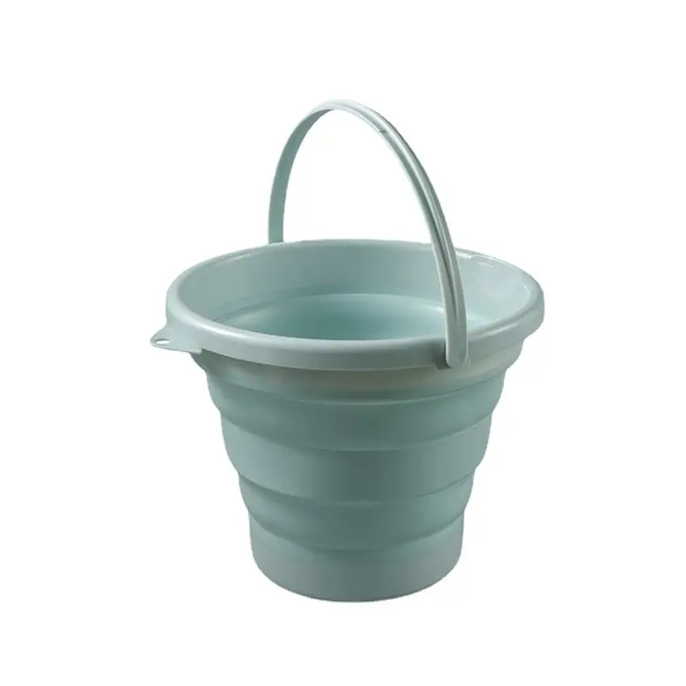 Cubo de plástico plegable para limpieza de casa, olla de agua al aire libre que ahorra espacio para jardín o camping, cubo de agua de pesca portátil