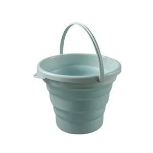 Seau en plastique pliable pour le nettoyage de la maison, pot à eau extérieur peu encombrant pour le jardin ou le camping, seau à eau de pêche portable