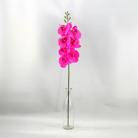 Vente en gros de tiges d'orchidées artificielles en PE Phalaenopsis à 9 têtes 3D pour la décoration de la maison et les arrangements floraux de mariage