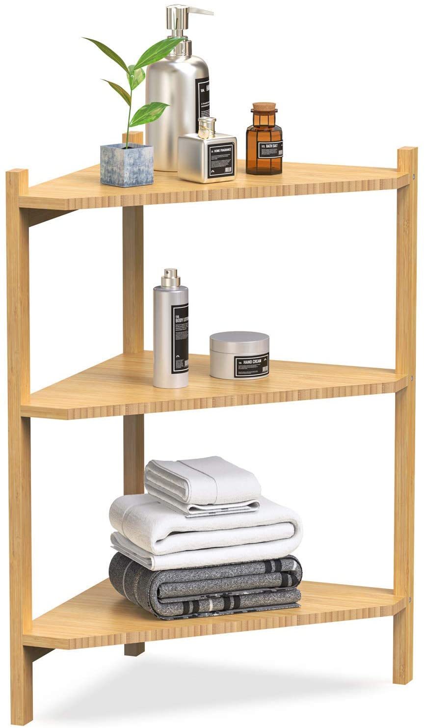 Estantería De Bambú De 3 Niveles - 80cm De Alto, Blanco, Ideal Para Libros, Baño O Cocina