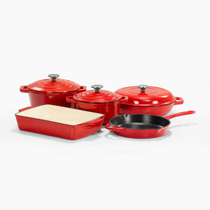 Ensemble de casseroles multifonctionnel <span class=keywords><strong>et</strong></span> facile à nettoyer, casseroles <span class=keywords><strong>et</strong></span> marmites à <span class=keywords><strong>soupe</strong></span>, ustensiles de cuisine, ensemble de casseroles en fonte émaillée - Product Image 2