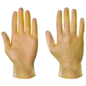 I-găng tay thực phẩm lớp vinyl-Găng tay màu vàng làm sạch giá rẻ Vinyl tay i-găng tay