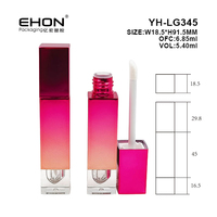 Nouveauté 5.5ml, marque privée, brillant à lèvres personnalisé en gros, forme carrée, emballage de teinte pour les lèvres, contenant de rouge à lèvres liquide