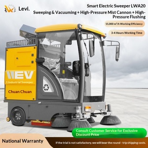 Vehículo de barrido industrial con batería de litio 48V, motor, bomba y engranajes para fábricas, talleres, propiedades industriales y caminos panorámicos, con área de limpieza de 15000 m² - Product Image 2