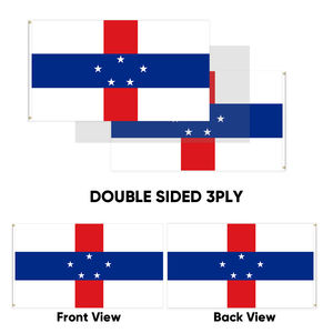 批发3x5荷属安的列斯三层国旗68D和100D聚酯定制所有国旗快速运输 - Product Image 2