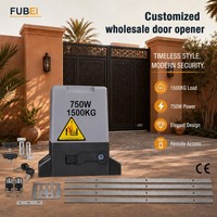 Abridor de Puerta Corredera Automático Fubei Comercial de 1500 kg y 750 W con Dos Transmisores Remotos y Motor de Alta Eficiencia para Plantas