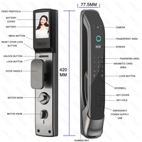 Serrure intelligente AISUO WIFI APP Smarlock avec empreinte digitale, mot de passe, carte, caméra, serrure de porte intelligente numérique