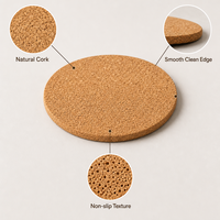 Sous-verres en liège naturel avec logo personnalisé, absorbants, pour tasses à café, chopes à bière, antidérapants, résistants à la chaleur, ronds