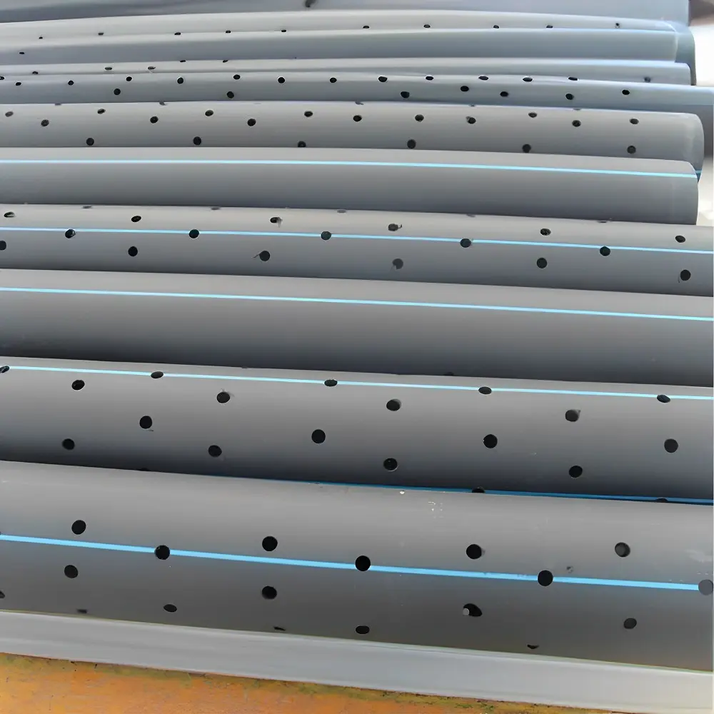 Hdpe Perforated Drainage Pipe 100mm 110mm Sdr11 Dn150 160mm 200mm 250mm 280mm Pe Water Pipe For Irrigation