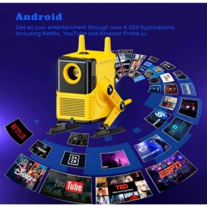 Système de projecteur intelligent Android Home Cinéma professionnel <span class=keywords><strong>H8</strong></span> 4K avec BT WiFi Parfait pour les films et les jeux - Product Image 4