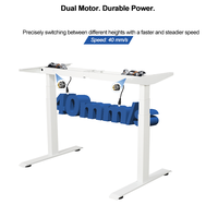 Bureau debout électrique à double moteur 2AF3, table ergonomique réglable en hauteur pour bureau de direction