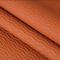 Housse de siège de voiture en cuir microfibre PU orange gaufré 3D imperméable avec motif fleur de riz pour meubles et artisanat