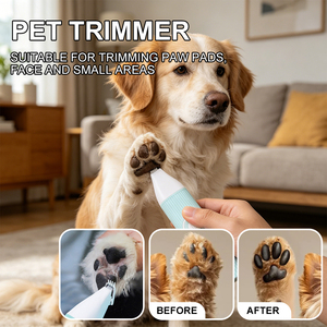 Tondeuse pour animaux de compagnie 4 en 1 sans fil rechargeable à faible bruit pour toilettage chien et chat, coupe-poils longs, tondeuse à ongles et rasoir pour animaux - Product Image 6
